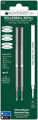 Monteverde Ceramic Rollerball Refill - Black Fine