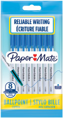 Papermate 045 Capped Ballpoint pen - Medium - Blue (Pack of 8)