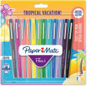 Papermate Flair Original Fibre Tip Pen - Medium - Tropical Colours (Blister of 12)