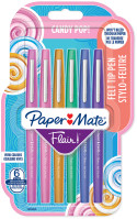 Papermate Flair Original Fibre Tip Pen - Medium - Candy Colours (Pack of 6)