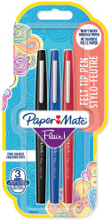 Papermate Flair Original Fibre Tip Pen - Medium - Standard Colours (Pack of 3)