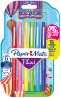 Papermate Flair Original Fibre Tip Pen - Medium - Carnival Colours (Pack of 6)