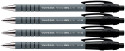 Papermate Flexgrip Gel Retractable Ballpoint Pen - Medium - Black (Pack of 4)