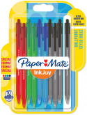 Papermate Inkjoy 100 Retractable Ballpoint Pen - Medium - Standard Colours (Blister of 10)