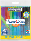 Papermate Inkjoy 100 Capped Ballpoint Pen - Medium - Standard Colours (Pack of 27)