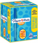 Papermate Inkjoy 100 Capped Ballpoint Pen - Medium - Blue (Box of 100)