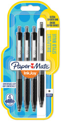 Papermate Inkjoy 300 Retractable Ballpoint Pen - Medium - Black (Blister of 4)