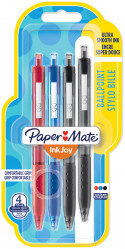 Papermate Inkjoy 300 Retractable Ballpoint Pen - Medium - Assorted Colours (Blister of 4)