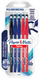 Papermate Replay Erasable Ballpoint - Medium - Assorted Colours (Blister of 10)