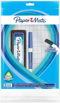 Papermate Whiteboard Marker Fine - Bullet Tip - Blue (Eraser Set)