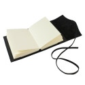 Papuro Milano Small Refillable Journal - Black with Ruled Pages - Picture 1