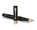 Parker Duofold Classic Fountain Pen - Centennial Black Gold Trim - Picture 2
