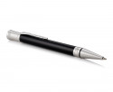 Parker Duofold Classic Ballpoint Pen - Black Chrome Trim - Picture 1
