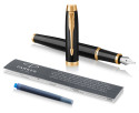 Parker IM Fountain Pen - Gloss Black Gold Trim - Picture 2