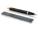 Parker IM Ballpoint Pen - Gloss Black Gold Trim - Picture 1