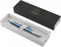 Parker IM Premium Ballpoint Pen - Blue Grey Chrome Trim - Picture 2