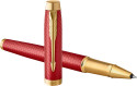 Parker IM Premium Rollerball Pen - Matte Red Gold Trim - Picture 1
