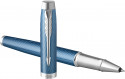 Parker IM Premium Rollerball Pen - Blue Grey Chrome Trim - Picture 2