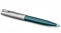 Parker 51 Ballpoint Pen - Teal Blue Resin Chrome Trim - Picture 1