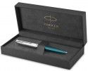 Parker 51 Ballpoint Pen - Teal Blue Resin Chrome Trim - Picture 2