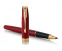 Parker Sonnet Rollerball Pen - Red Satin Gold Trim - Picture 2