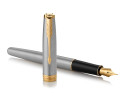 Parker Sonnet Fountain Pen - Stainless Steel Gold Trim - Picture 2