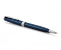 Parker Sonnet Ballpoint Pen - Blue Lacquer Chrome Trim - Picture 1