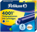 Pelikan 4001 Ink Cartridge - Royal Blue (Pack of 6)