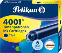 Pelikan 4001 Ink Cartridge - Blue Black (Pack of 6)