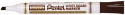 Pentel MW86 Whiteboard Marker - Chisel Tip - Brown