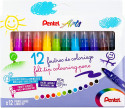 Pentel Arts Colouring Fibre Tip Pens - Broad Tip (Set of 12)
