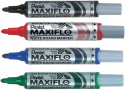 Pentel Maxiflo Slim Whiteboard Markers - Bullet Tip - Assorted Colours (Pack of 4)
