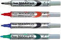 Pentel Maxiflo Whiteboard Markers - Bullet Tip - Assorted Colours (Pack of 4)