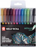 Sakura Gelly Roll Metallic Gel Pens - Assorted Colours (Pack of 12)