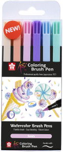 Sakura Koi Coloring Brush Pen Set - Sweets - Pack of 6