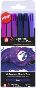 Sakura Koi Coloring Brush Pen Set - Galaxy - Pack of 6