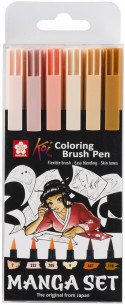 Sakura Koi Colour Brush Pens - Manga Colours (Pack of 6)
