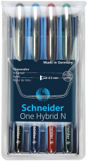 Schneider One Hybrid N Rollerball Pens - 0.5mm - Assorted Colours (Pack of 4)