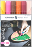 Schneider Paint-It 320 Acrylic Markers - 4mm - Set 3 (Pack of 6)