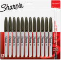 Sharpie Fine Marker Pen - Black (Blister of 12)