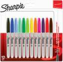 Sharpie Fine Marker Pens - Assorted Colours (Blister of 12)