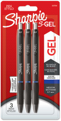 Sharpie S Gel Pens - Blue (Blister of 3)