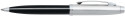 Sheaffer 100 Ballpoint Pen - Gloss Black Brushed Chrome - Picture 1
