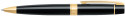 Sheaffer 300 Ballpoint Pen - Gloss Black Gold Trim - Picture 1