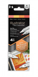 Spectrum Noir Illustrator Markers - Fiery (Pack Of 4)
