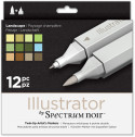 Spectrum Noir Illustrator Markers - Landscape (Pack of 12)