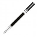 S.T. Dupont D-Initial Fountain Pen - Black Lacquer Chrome Trim - Picture 2