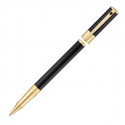 S.T. Dupont D-Initial Rollerball Pen - Black Lacquer Gold Trim - Picture 2