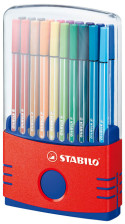 STABILO Pen 68 Fibre Tip Pen - Assorted Colours (Colourparade of 20)