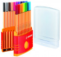 STABILO point 88 Fineliner Pen - Assorted Colours (Colourparade of 20)